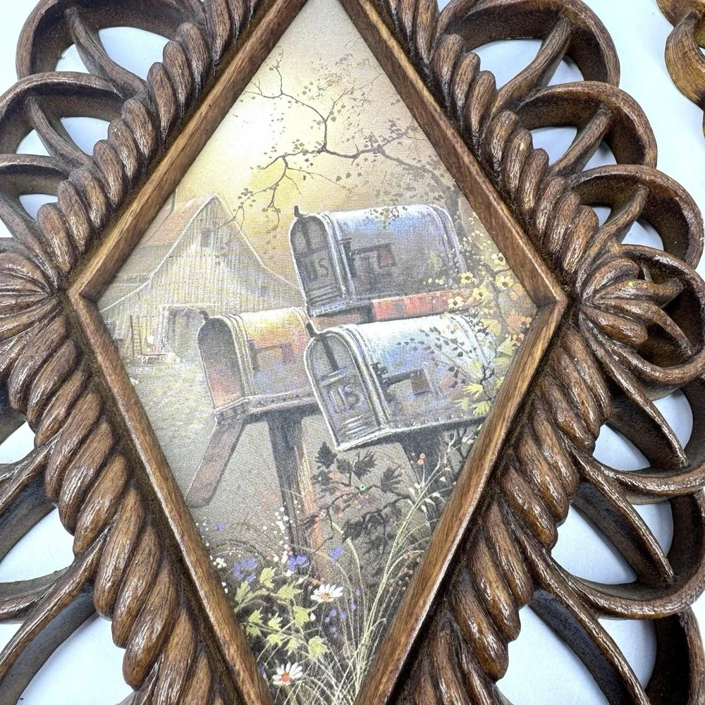Burwood Products Vintage‎ Wall Plaques Set Rustic Farmhouse Country Cottage